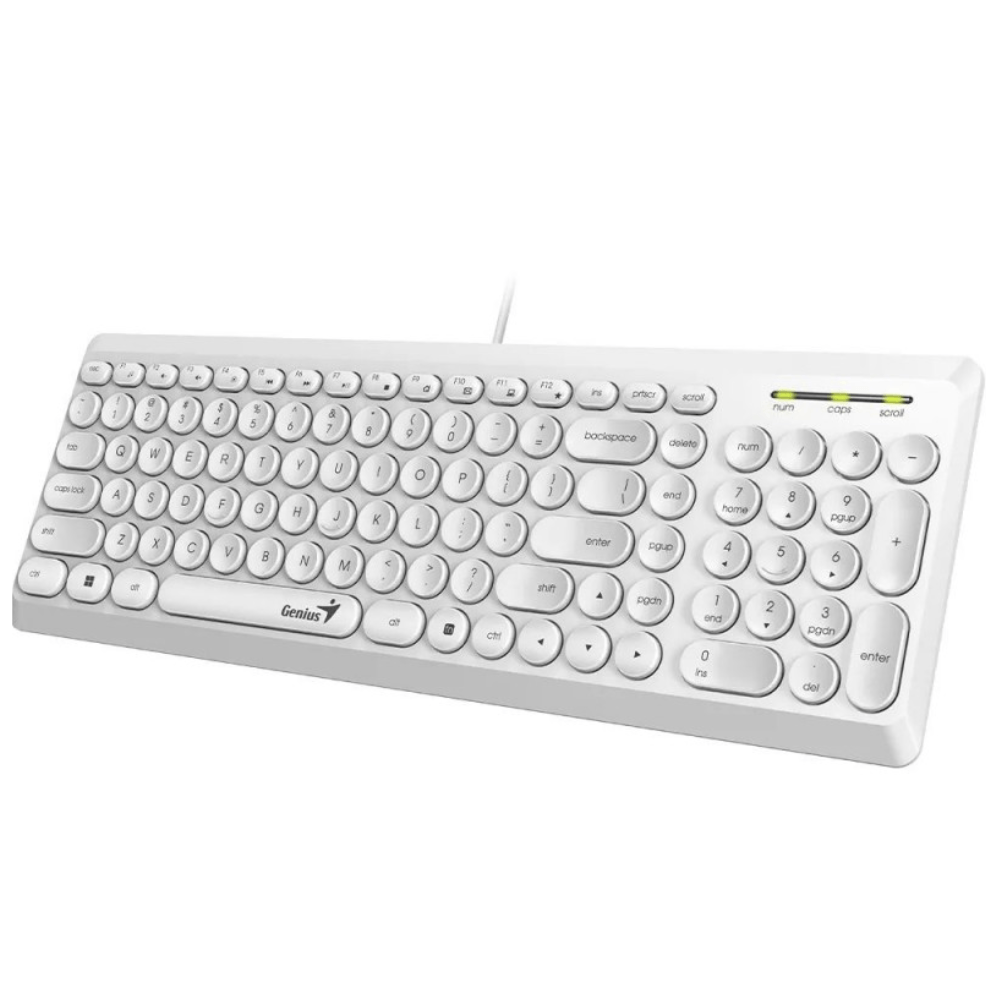 TECLADO GENIUS SLIMSTAR Q200 USB BLANCO