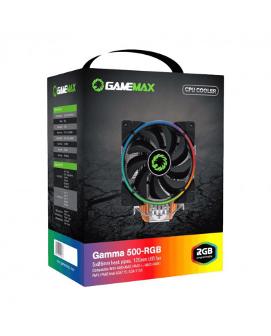 Cooler Gamemax Gamma Rgb Mm Led Aura Programable Lga X Amd