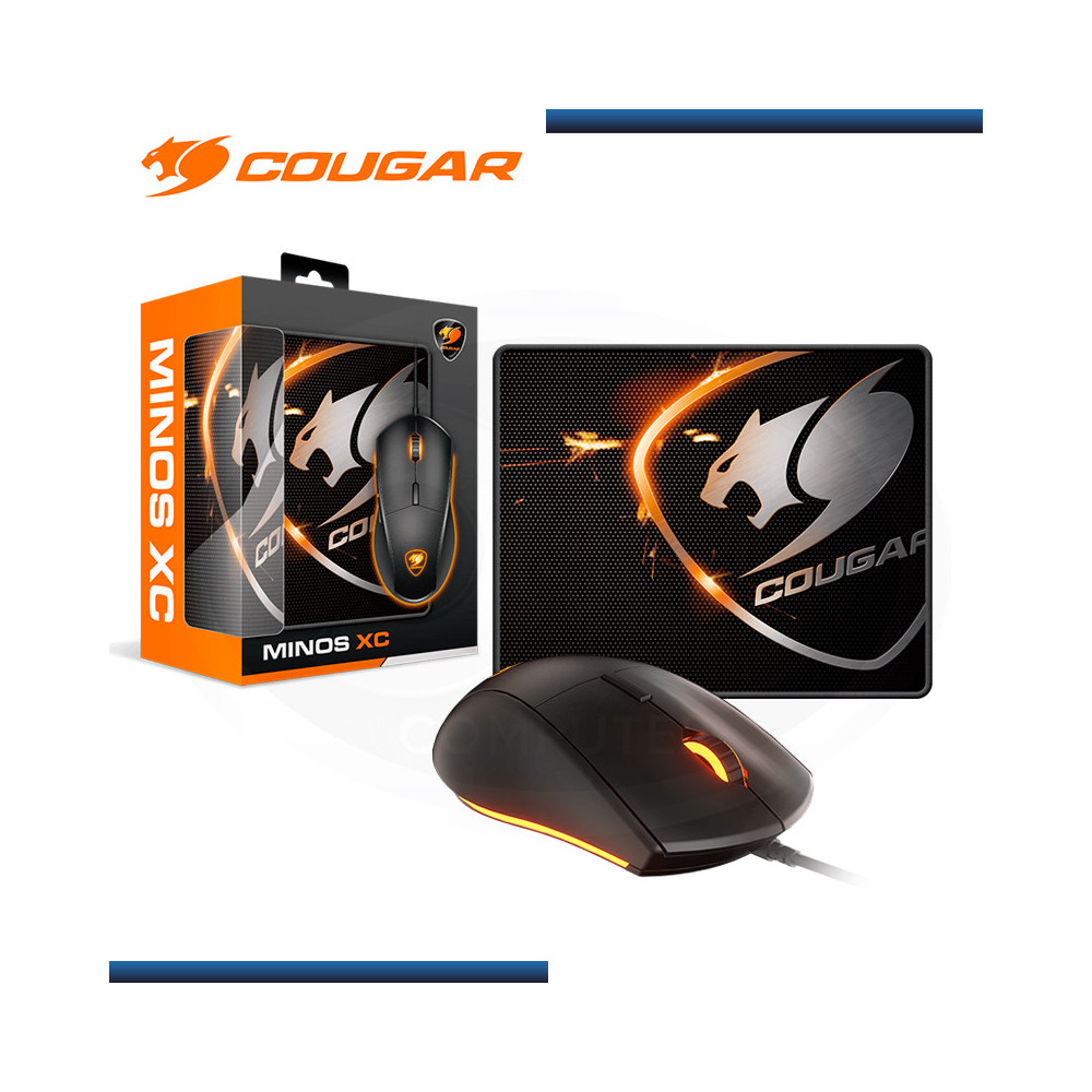 MOUSE COUGAR MINOS XC + PAD USB 4000DPI 6BOT SENSOR ADNS-3050/ 260x210x3mm