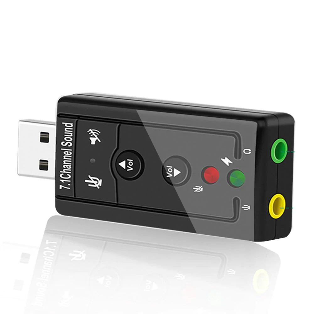 ADAPTADOR DE SONIDO USB 7.1 VIRTUAL LAPTOP DONGLE