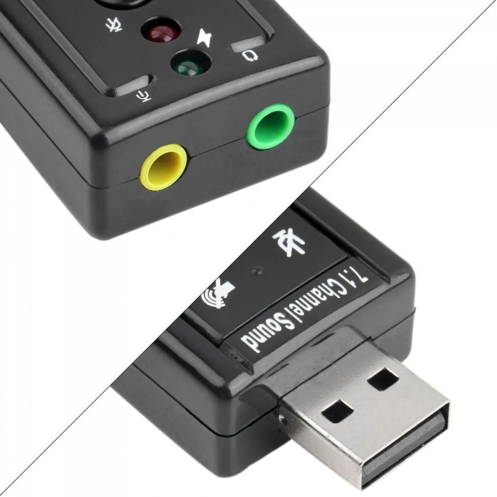 ADAPTADOR DE SONIDO USB 7.1 VIRTUAL LAPTOP DONGLE
