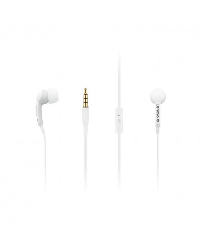 AUDIFONO LENOVO 100 IN-EAR BLANCO 3.5MM 2x9mm 20Hz100Hz