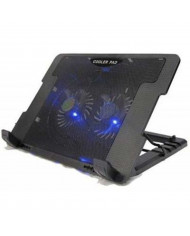 COOLING PAD NITRON 9"-17" 2FAN 2USB AJUSTABLE BLUE FAN