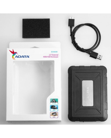ENCLOSURE ADATA ED600 2.5" EXTERNO NEGRO USB 3.0