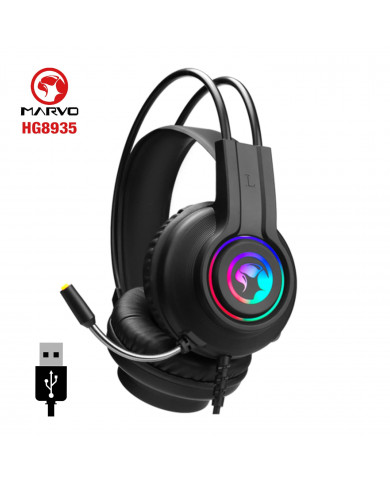 HEADSET MARVO HG8935 USB RAINBOW STEREO GAMING
