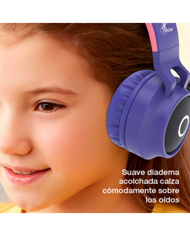 HEADSET XTECH XTH-650 BLUETOOTH ONEAR PURPURA
