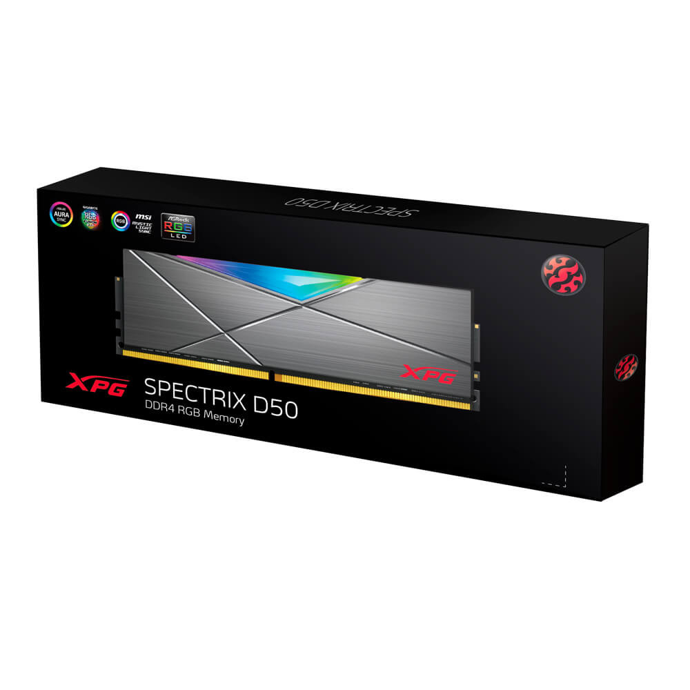 MEMORIA RAM XPG 8GB 3200 RGB SPECTRIX D50 PC4-25600 DIMM