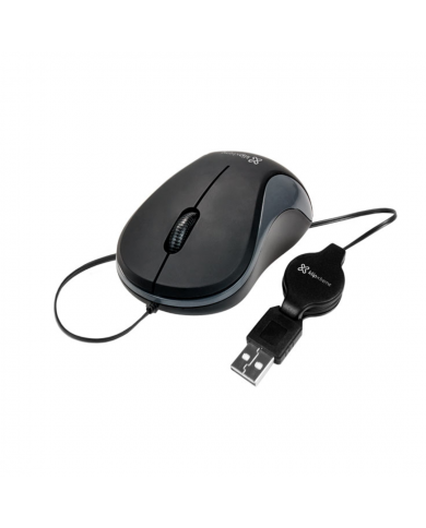 MOUSE KLIPX KMO-113 NEGRO RETRACTIL