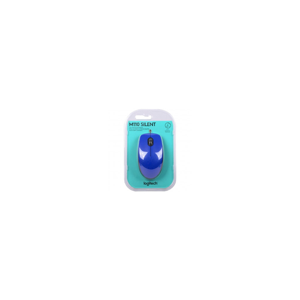 MOUSE LOGITECH M110 USB AZUL SILENT