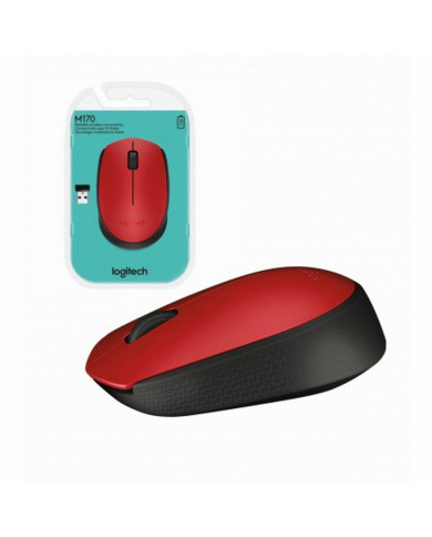 MOUSE LOGITECH M170 ROJO WIRELESS