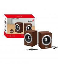 PARLANTES GENIUS SP-HF280 USB WOODEN 6W 3.5mm