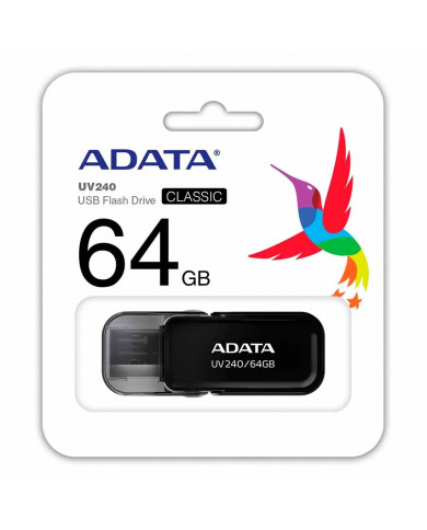 PENDRIVE ADATA 64 GB UV240 NEGRO CLASSIC