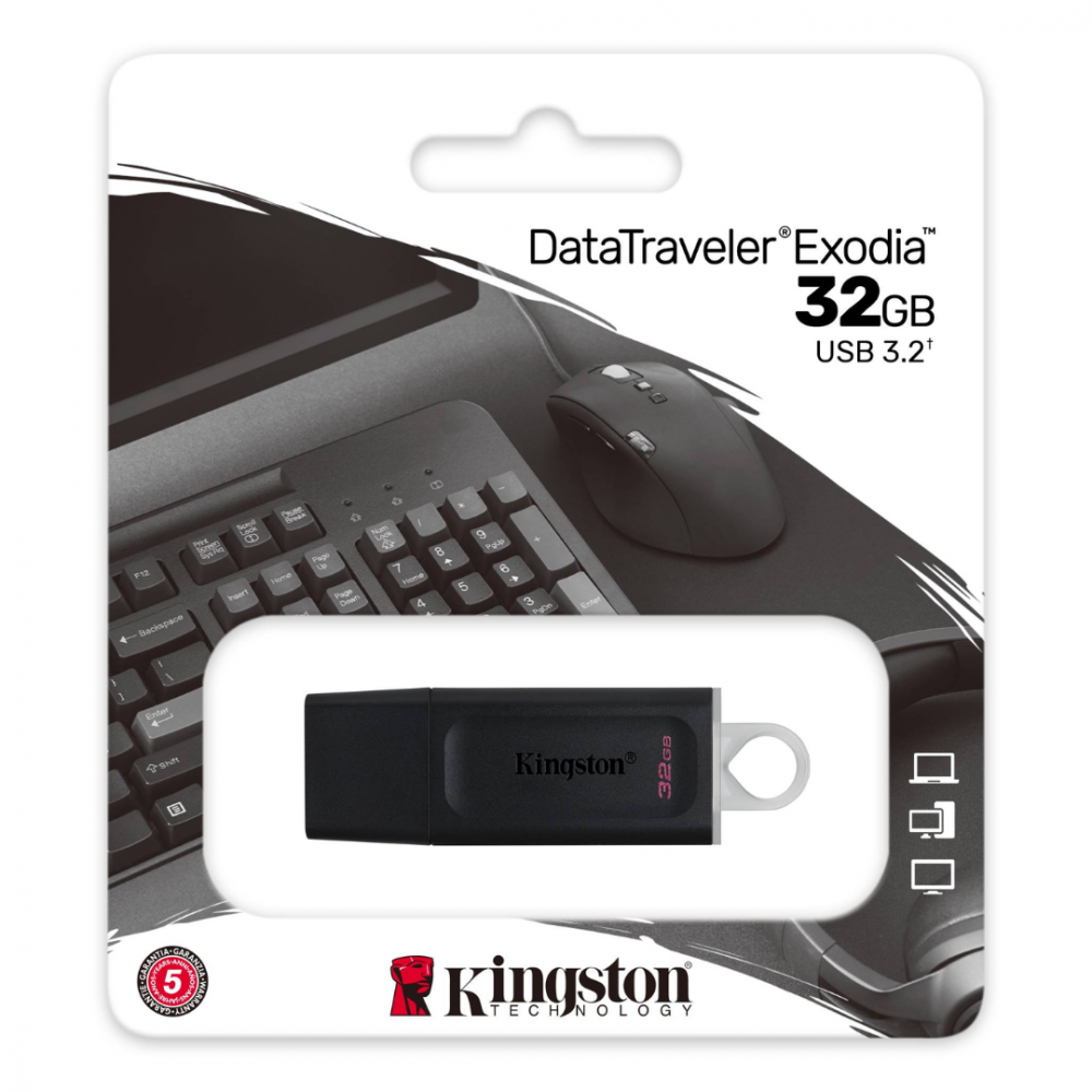 PENDRIVE KINGSTON 32GB DTX EXODIA USB3.2 NEGRO DTX/32GB