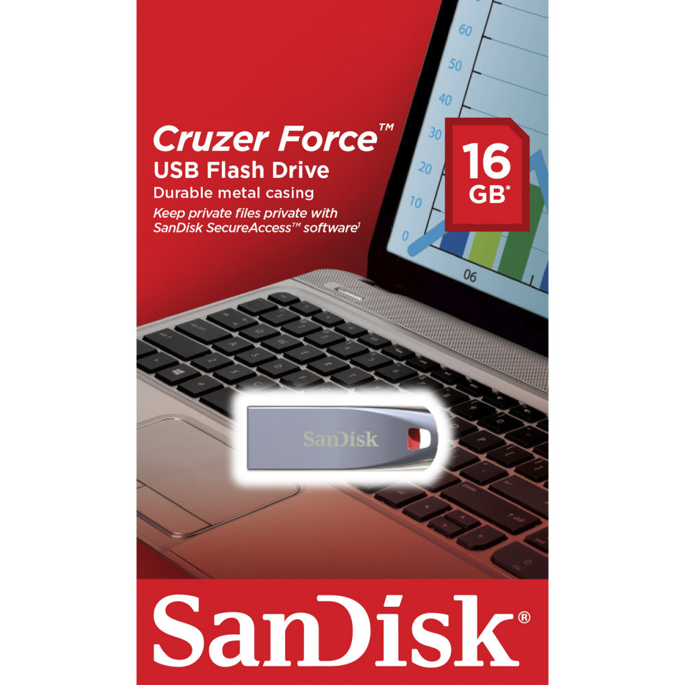 PENDRIVE SANDISK 16 GB CRUZER FORCE METAL