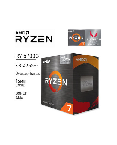 PROCESADOR AMD RYZEN 7 5700G 3.8GHZ 8C 16H AM4 (GRAFICOS INCLUIDOS)