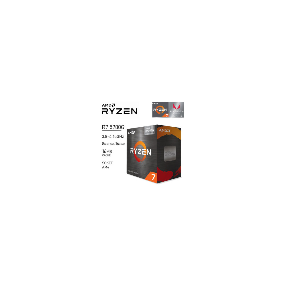 PROCESADOR AMD RYZEN 7 5700G 3.8GHZ 8C 16H AM4 (GRAFICOS INCLUIDOS)