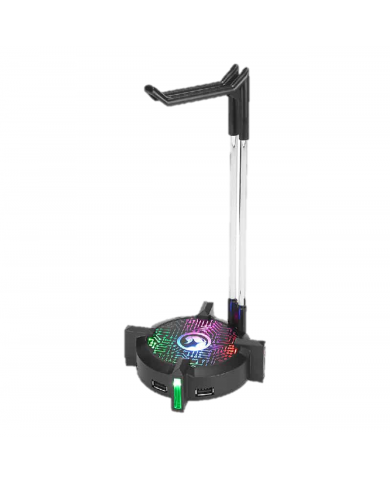 SOPORTE MARVO HZ-04 RGB P/HEADPHONE USB2.0