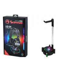 SOPORTE MARVO HZ-04 RGB P/HEADPHONE USB2.0