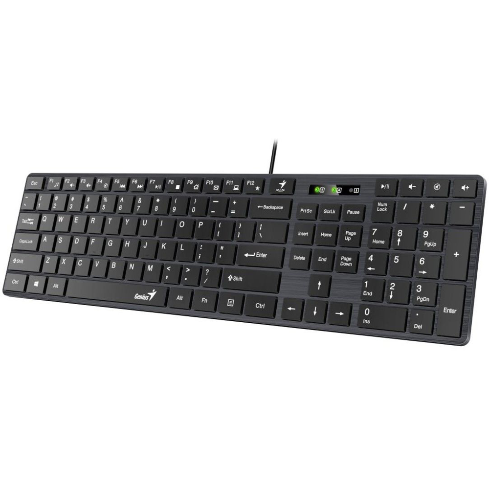 TECLADO GENIUS SLIMSTAR 126 USB NEGRO SMARTKEY