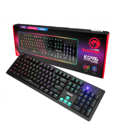 TECLADO MARVO KG916 MECANICO RAINBOW ANTI-GHOSTING