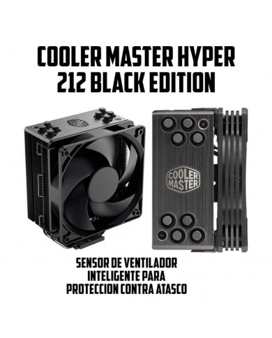 VENTILADOR COOLERMASTER HYPER 212 BLACK ED RGB AURA INTEL-AMD