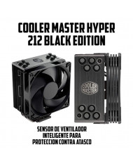 VENTILADOR COOLERMASTER HYPER 212 BLACK ED RGB AURA INTEL-AMD