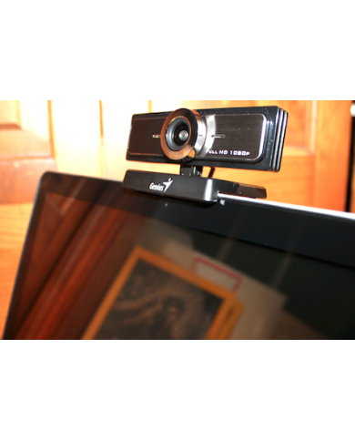 WEBCAM GENIUS F100 12MP WIDE_120_GRADOS FHD 1080p 30FPS USB NEGRA