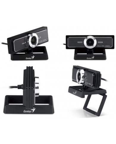 WEBCAM GENIUS F100 12MP WIDE_120_GRADOS FHD 1080p 30FPS USB NEGRA