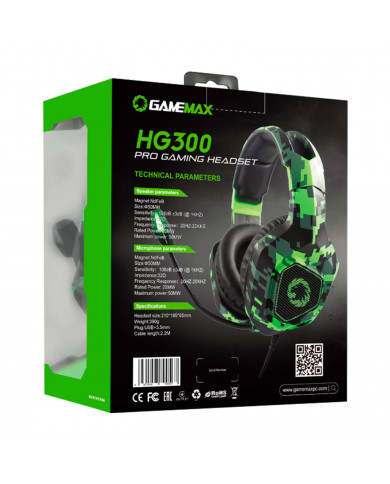HEADSET GAMEMAX HG300 LED CAMUFLAJE 3D SORROUND