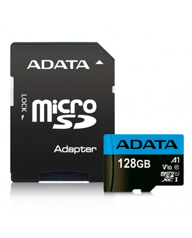 MEMORIA MICROSD ADATA 128 GB CLASE 10 FHD 100 MB/s