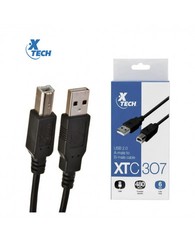 CABLE USB XTECH XTC307 1,8 MTS 6FT PARA IMPRESORA