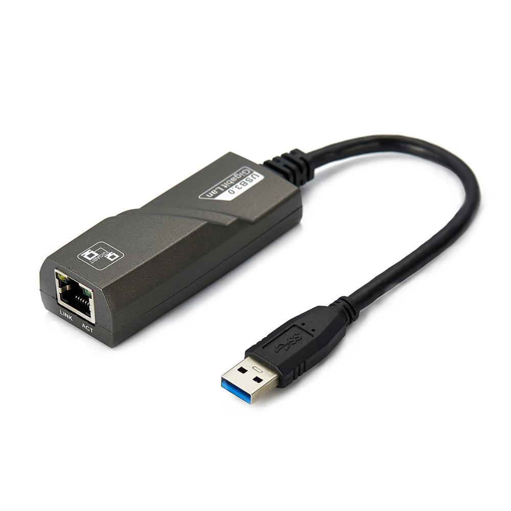 ADAPTADOR USB3.0 A LAN GIGABIT 10/100/1000MBPS NEGRO
