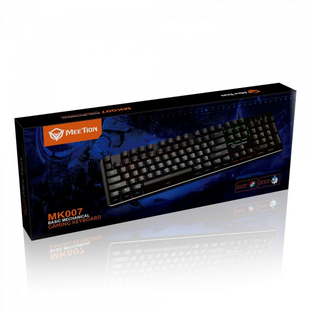 TECLADO MEETION MK007 MECANICO BLUE SWITCH RGB