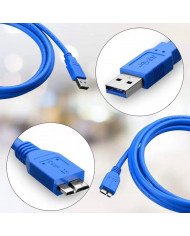 CABLE USB 3.0 AZUL PARA DISCOS EXTERNOS