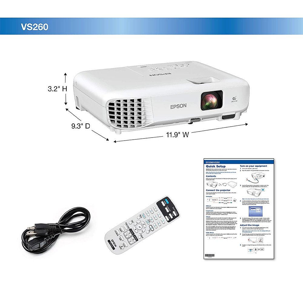 PROYECTOR EPSON VS260 XGA 3300 LUMENES HDMI H971A