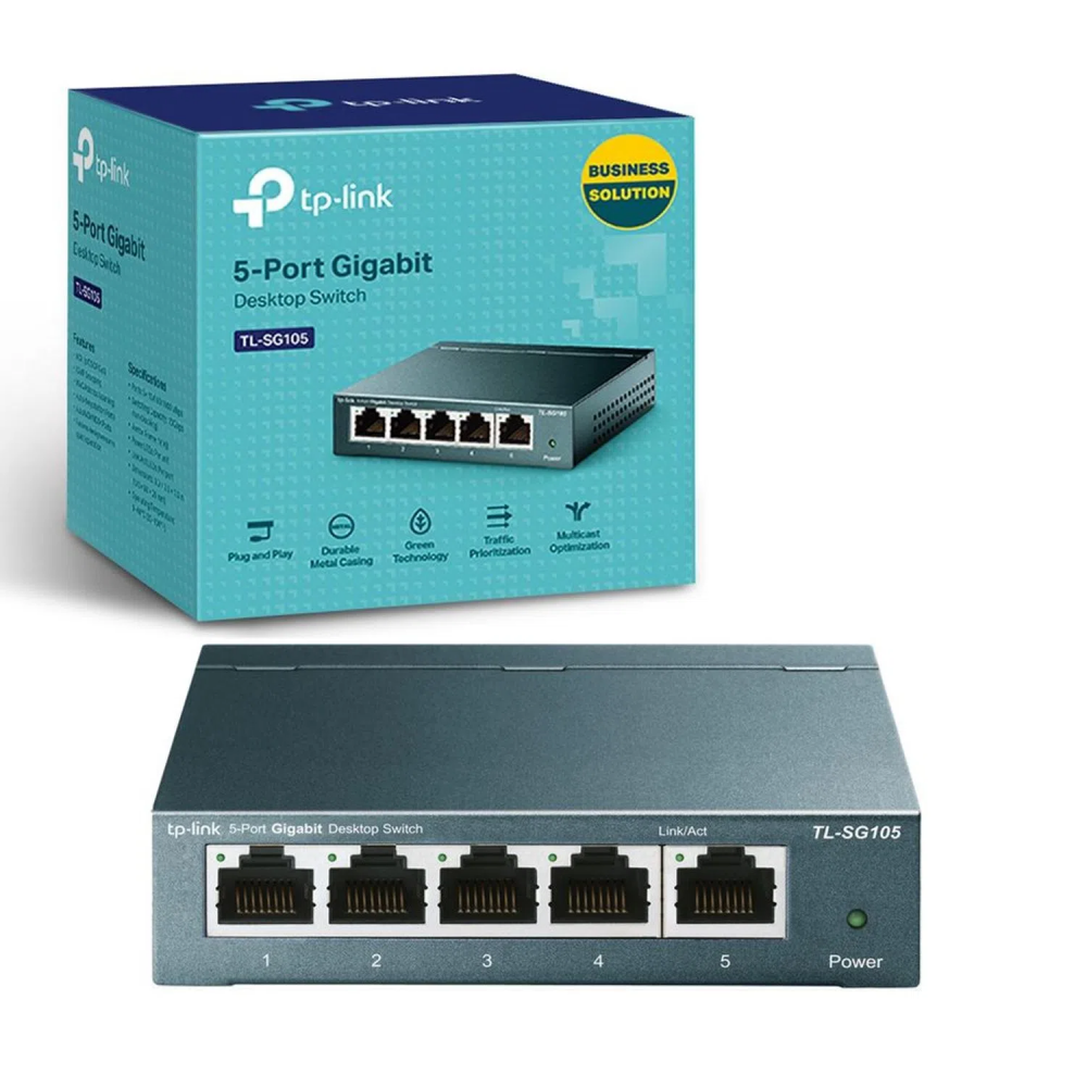 SWITCH TP-LINK TL-SG105S 5-PUERTOS  10/100/1000Mbps