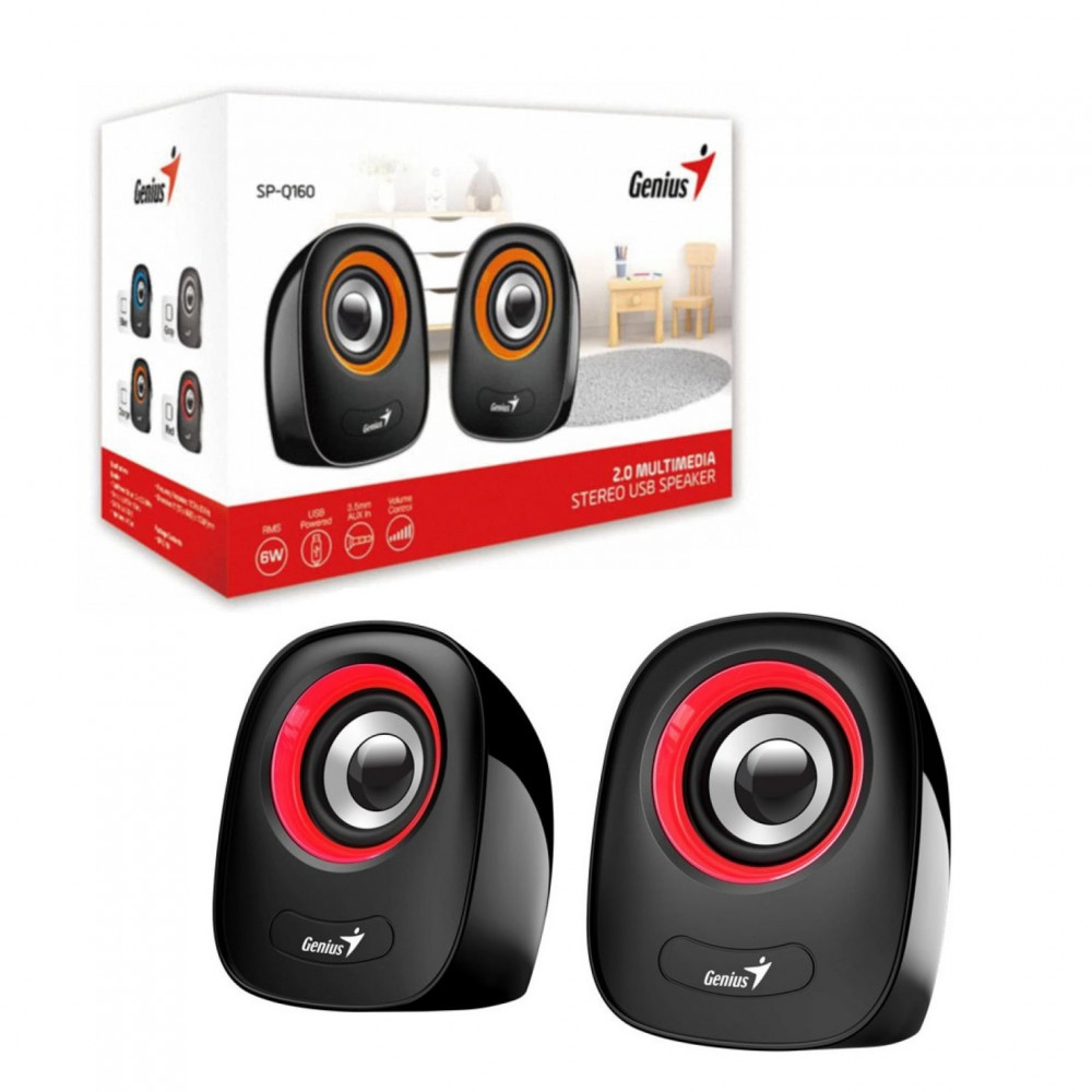 PARLANTES GENIUS SP-Q160 ROJO 2.0 USB