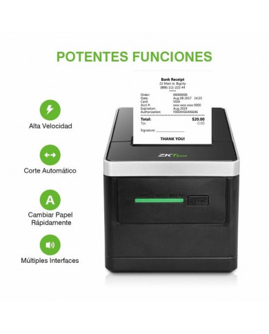 IMPRESORA ZKTECO ZK-P8008 TERMICA 80MM CORTADOR AUTOMATICO