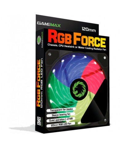 VENTILADOR GAMEMAX GMX-12RGB 120MM ASPAS CURVADAS
