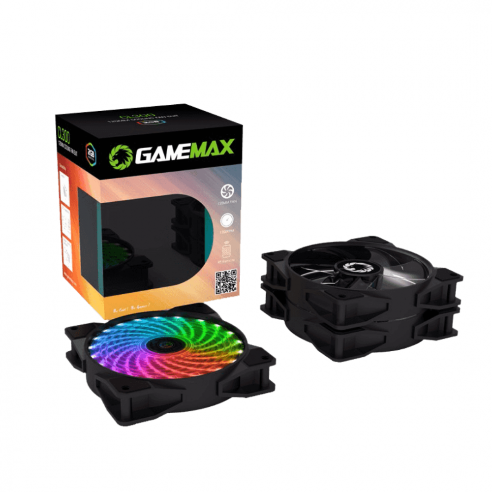 VENTILADOR GAMEMAX CL300 RGB 3-EN-1 120MM x3 + CONTROL