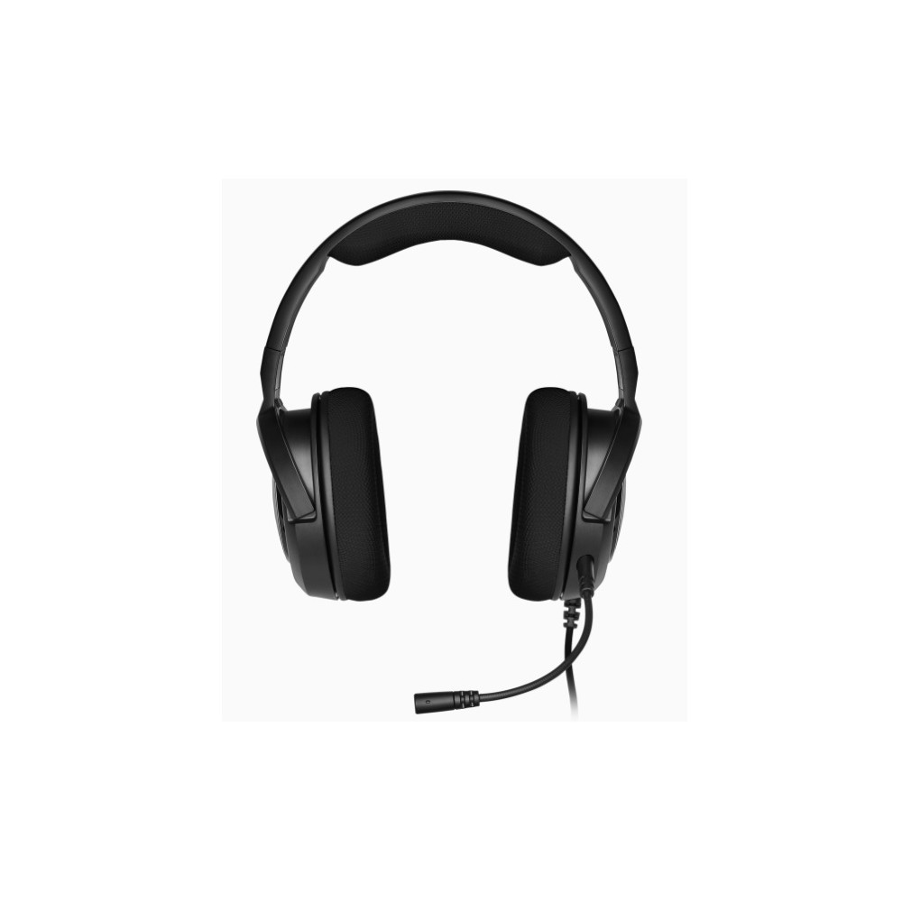 HEADSET CORSAIR HS35 NEGRO STEREO 50mm 3.5mm MIC DESMONTABLE + CANCELACION SONIDO / CA-9011195-NA