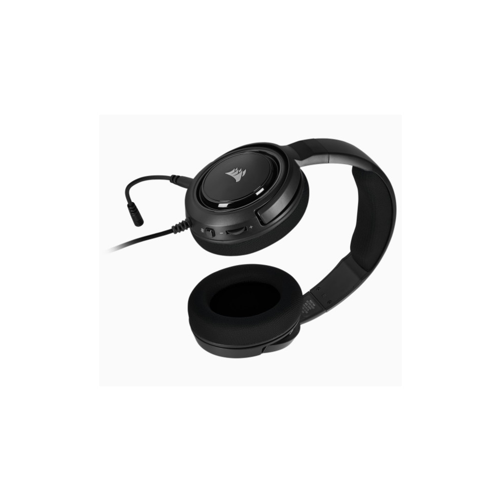 HEADSET CORSAIR HS35 NEGRO STEREO 50mm 3.5mm MIC DESMONTABLE + CANCELACION SONIDO / CA-9011195-NA