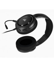 HEADSET CORSAIR HS35 NEGRO STEREO 50mm 3.5mm MIC DESMONTABLE + CANCELACION SONIDO / CA-9011195-NA