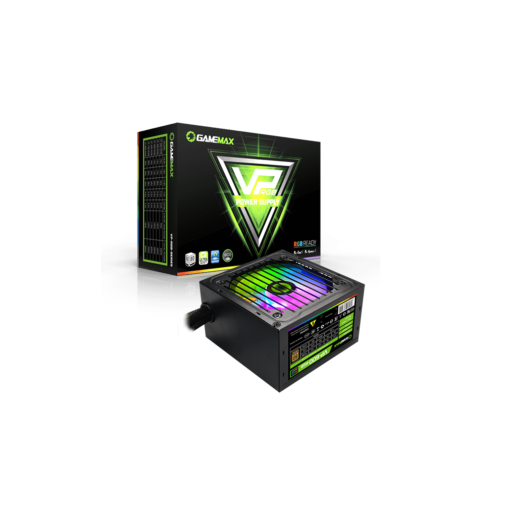 Fonte de alimentação para PC GameMax VP Series VP-600-RGB 600W preta  100V/240V