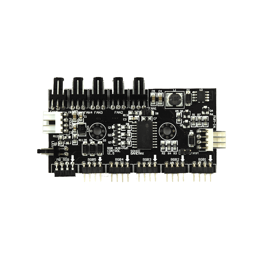 CONTROLADOR GAMEMAX PWM-RGB INTERFAZ DE VENTILADOR V1.5 COOLER