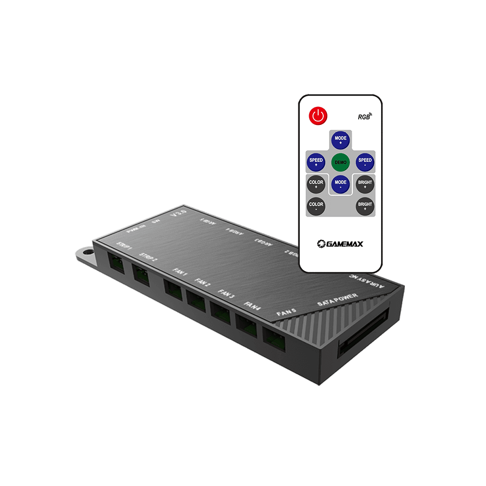 CONTROLADOR GAMEMAX PWM-RAINBOW INTERFAZ DE VENTILADOR V2.0 COOLER