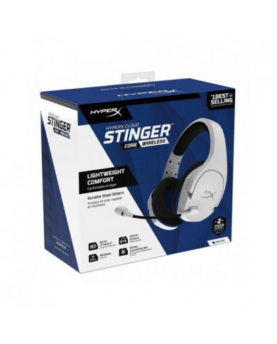 HEADSET HYPERX WIRELESS BLANCO 40mm 2.4GHz 17HRS/HHSS1C-KB-WT/G/PS4-PS5