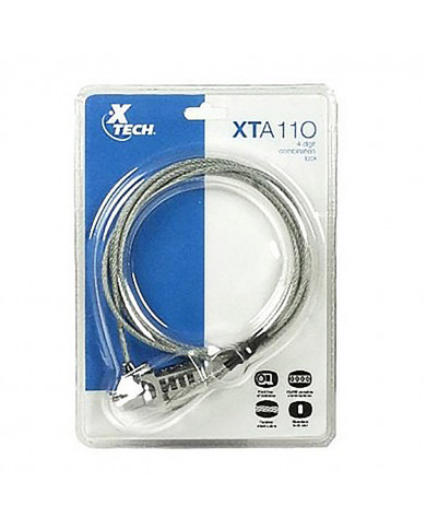 CABLE LOCK XTECH XTA110 4-DIGITOS 6FT CANDADO (1,8M)