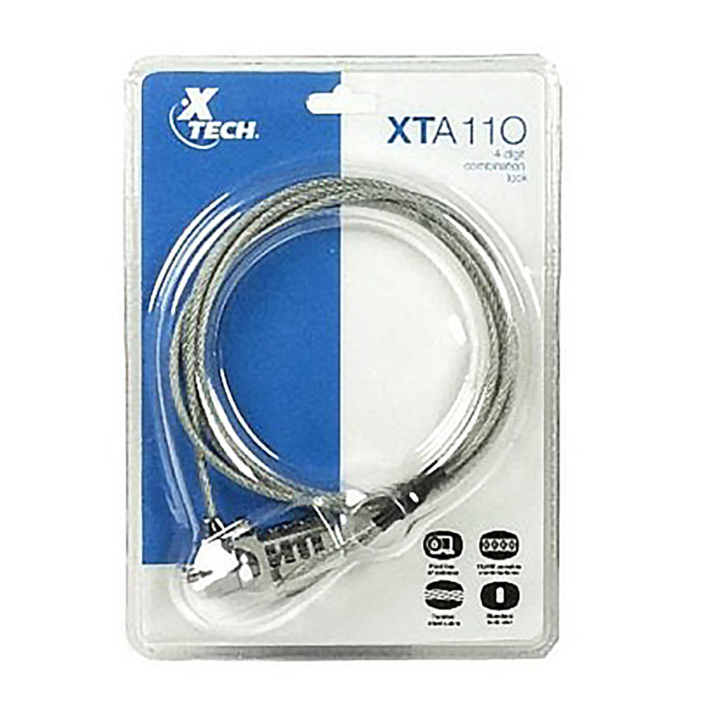 CABLE LOCK XTECH XTA110 4-DIGITOS 6FT CANDADO (1,8M)