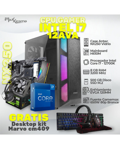 COMBO CORE i7 12AVA / 8GB RAM / 500GB SSD / 650W / ENFRIAMIENTO